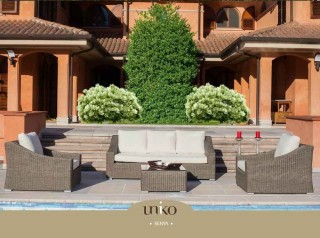 Salotto giardino in rattan  Senya