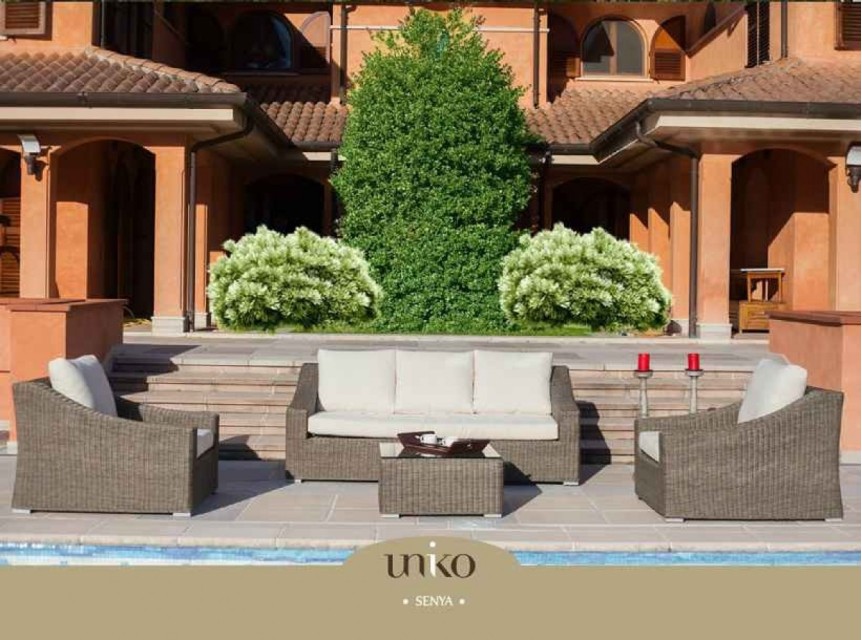 Salotto giardino in rattan  Senya