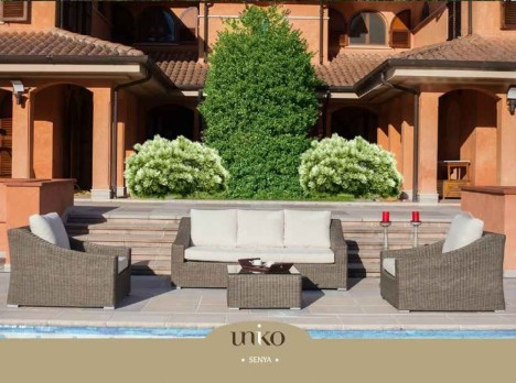 Salotto giardino in rattan  Senya