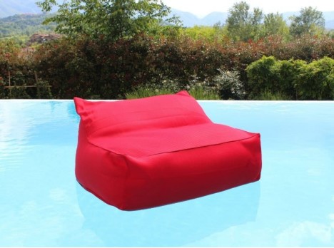 Poltrona morbida galleggiante in tessuto rosso