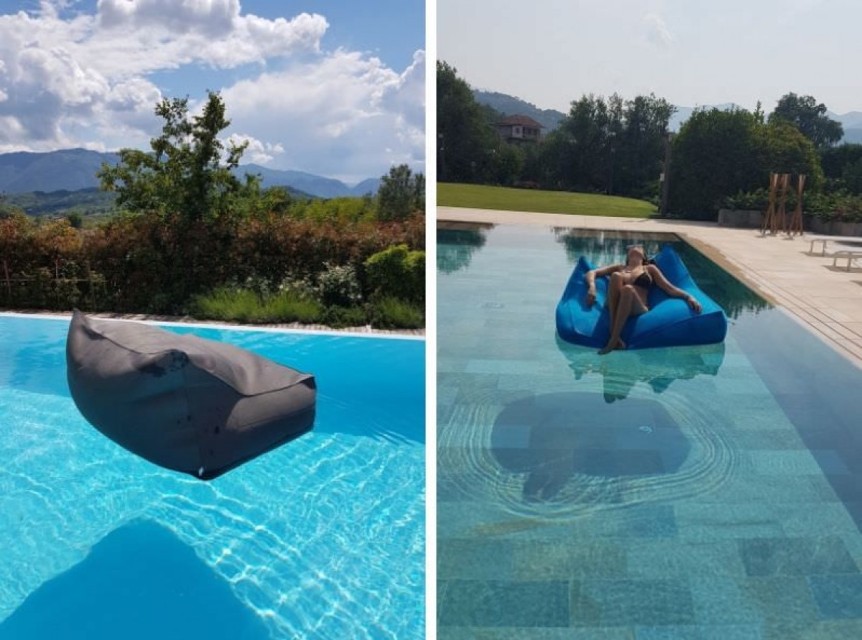 Poltrona in tessuto galleggiante