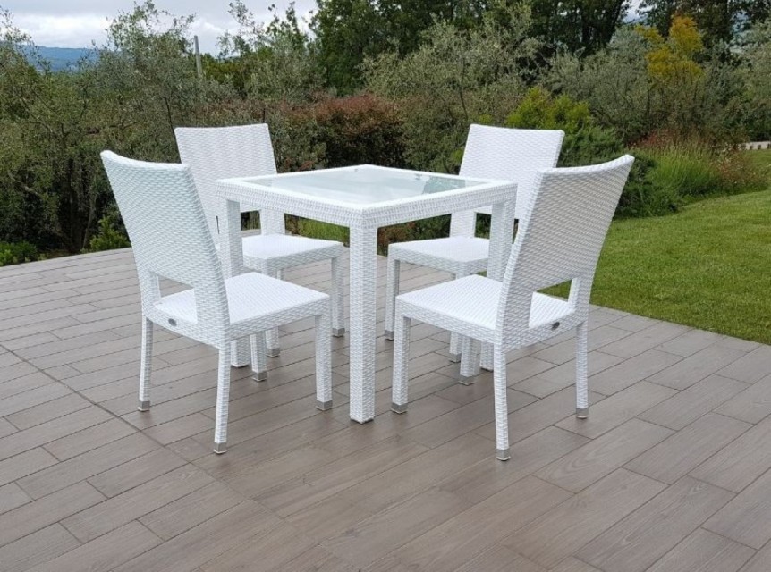 Sedia per esterno bianca