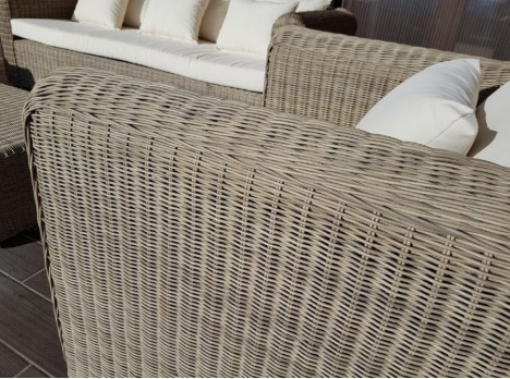 Salotto da giardino in rattan