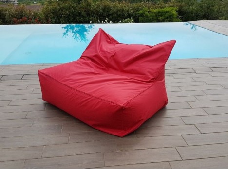 Poltrona morbida in tessuto per esterno