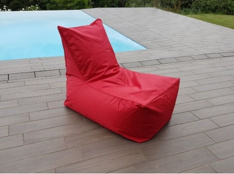 Poltrona a sacco da esterno rossa