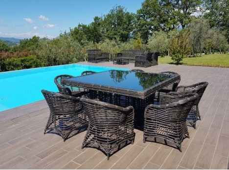 Tavolo da giardino otto posti Noor