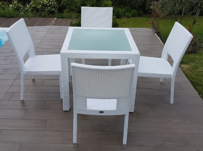 Tavolo da giardino Java White
