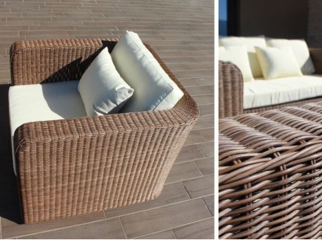 Ampia poltrona per esterno