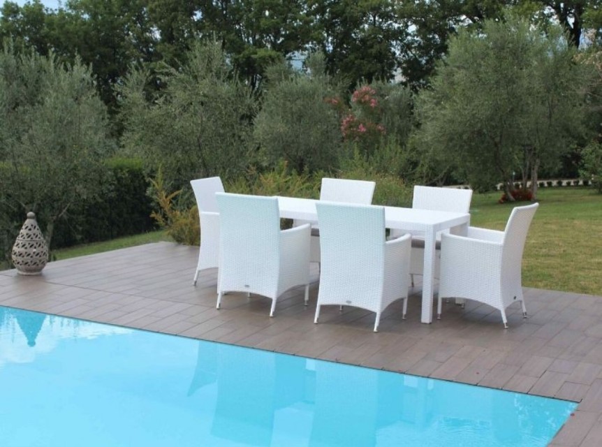 Tavolo per esterno bianco Haiti