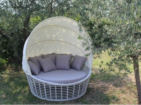 Divano con parasole richiudibile Nest