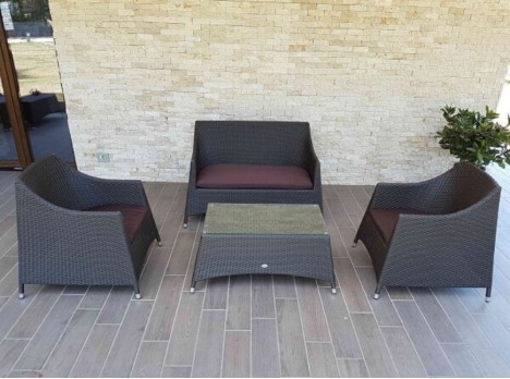 Salottino da esterno impilabile