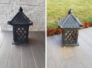 Lanterna da giardino in terracotta