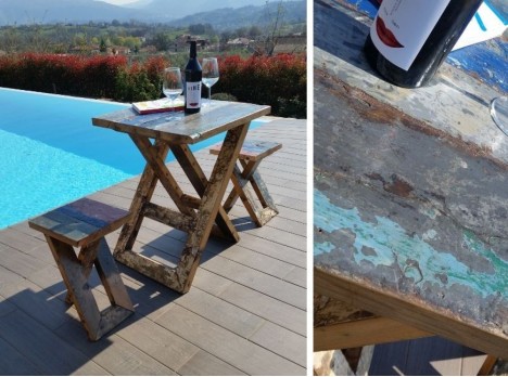 Set due posti in legno colorato