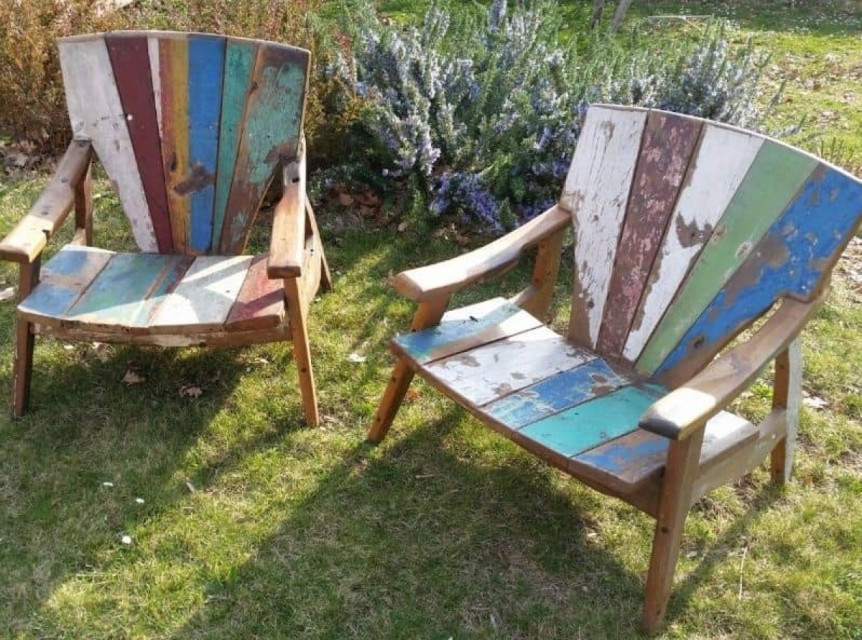 Poltrona in legno di barca