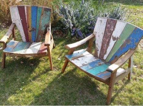 Poltrona in legno di barca