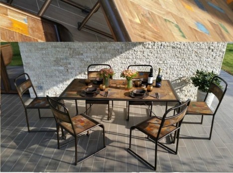 Tavolo in legno di barca indonesiano