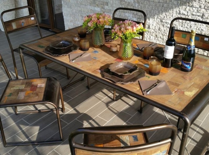 Tavolo per esterno industrial