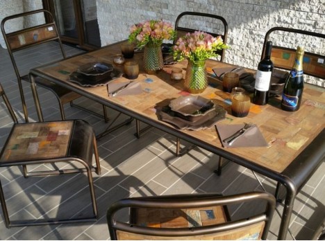 Tavolo per esterno industrial