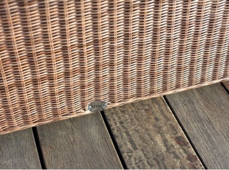 Salotto in fibra sintetica tonda per esterno