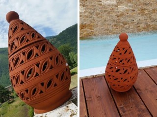Lanterna in terracotta naturale
