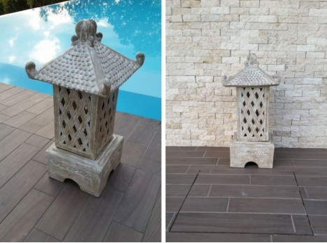 Lanterna da giardino in terracotta