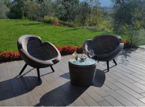 Poltrone in rattan naturale di design