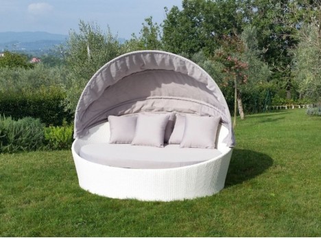 Divano per esterno con parasole