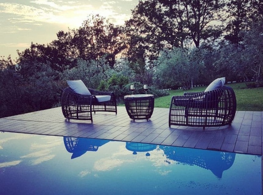 Set due posti di design per esterni