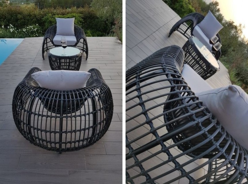 Intreccio artigianale in fibra tonda