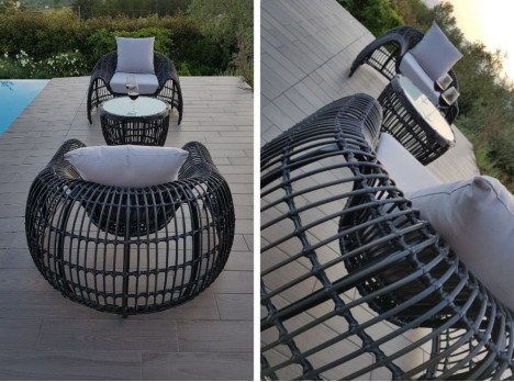 Intreccio artigianale in fibra tonda