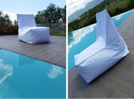 Poltrona per esterno imbottita