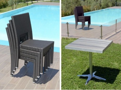 Set da esterno tavolo e sedie