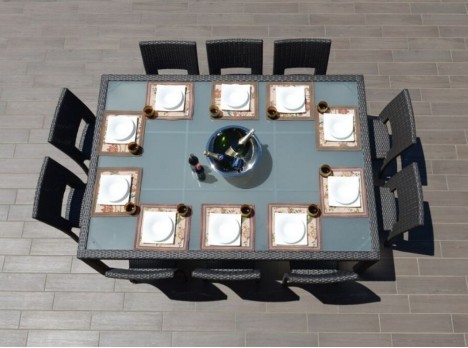 Tavolo per esterno in rattan sintetico