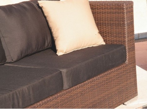 Divano da esterno in rattan sintetico