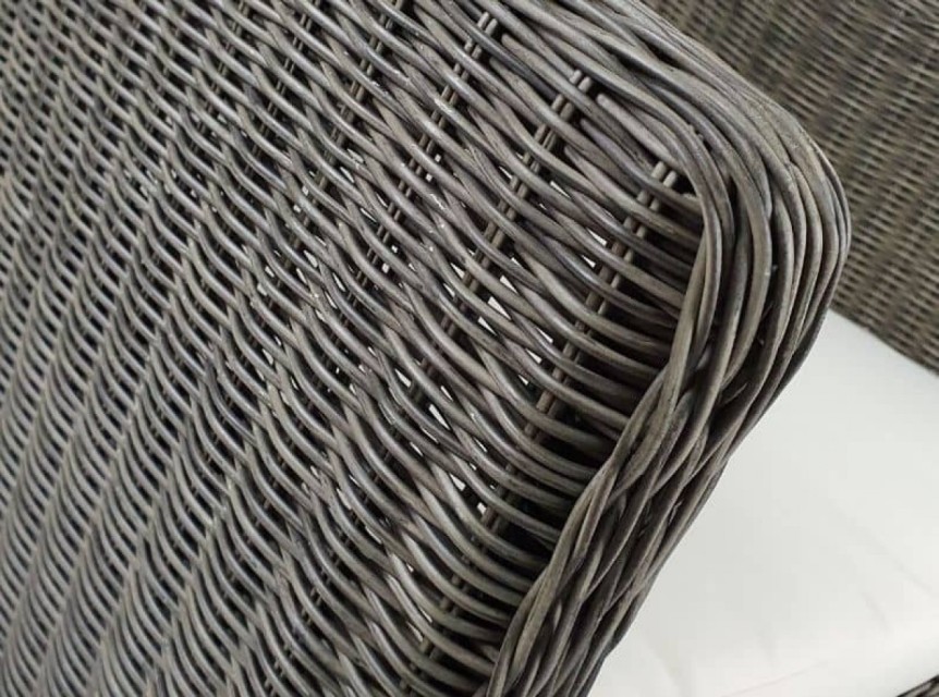 Poltrona da esterno in fibra naturale