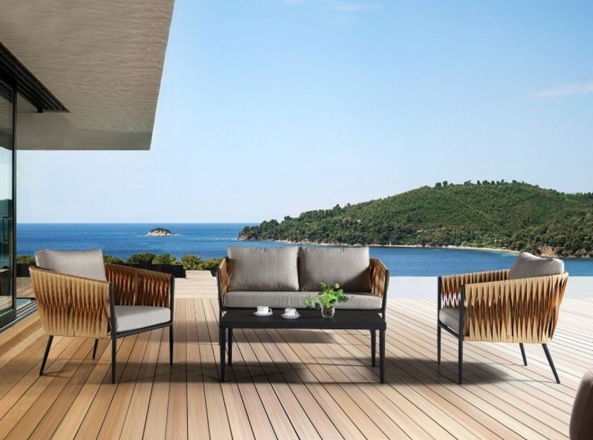 Divano da esterno in fibra