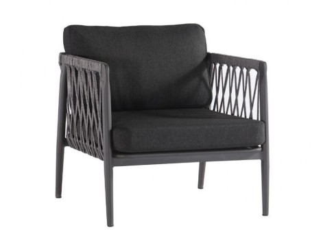 Poltrona per esterno in corda