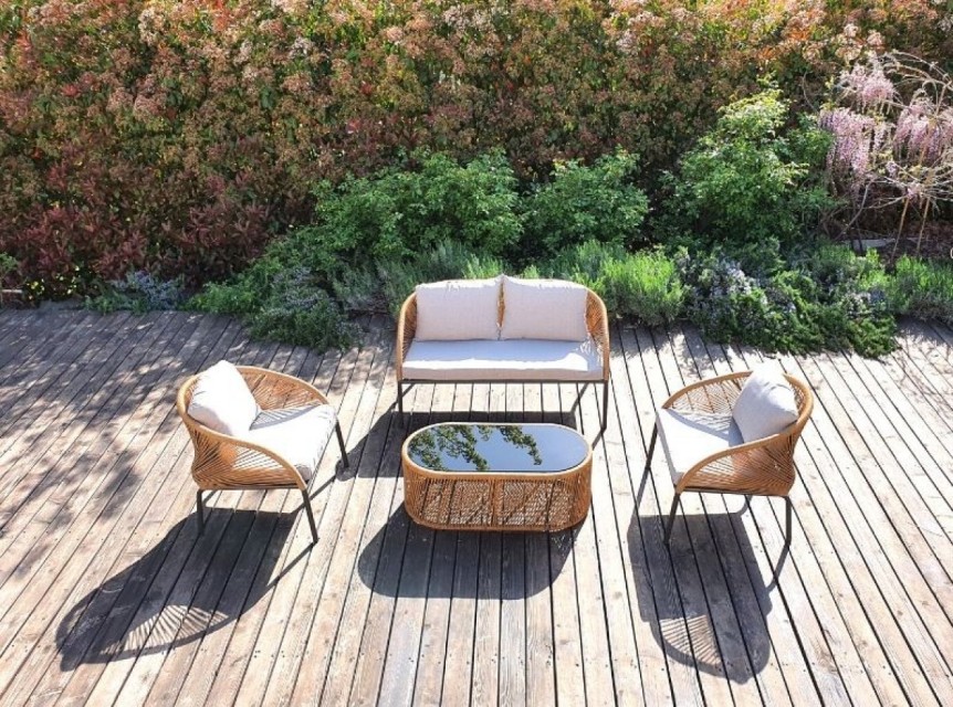 Divano per esterno in corda