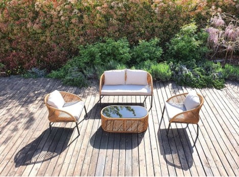 Divano per esterno in corda