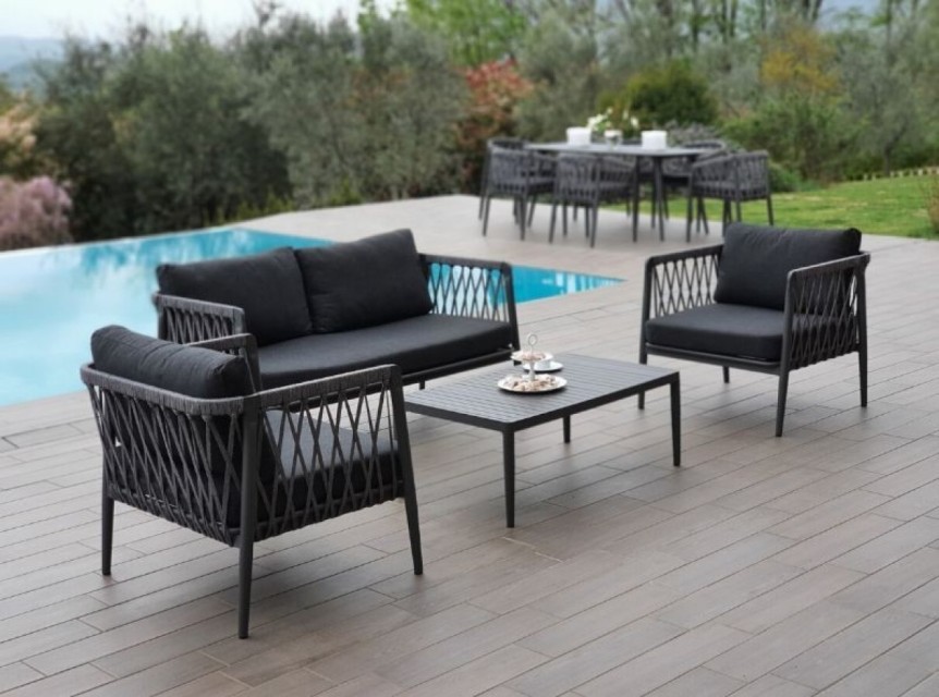 Divano da esterno di design in corda