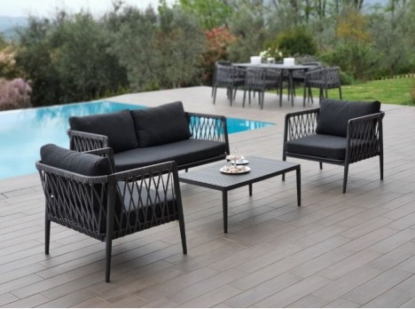 Divano da esterno di design in corda