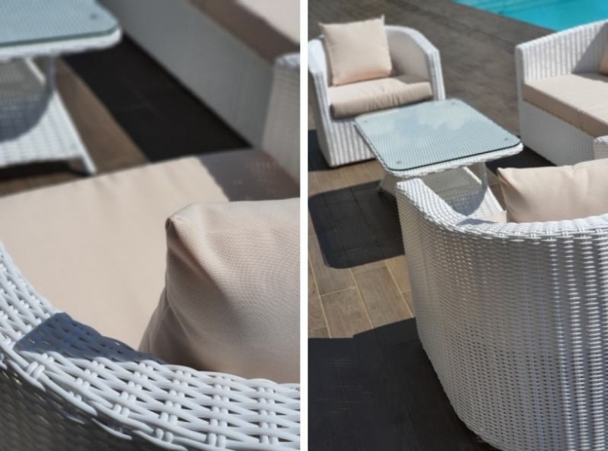 Intreccio artigianale in polyrattan