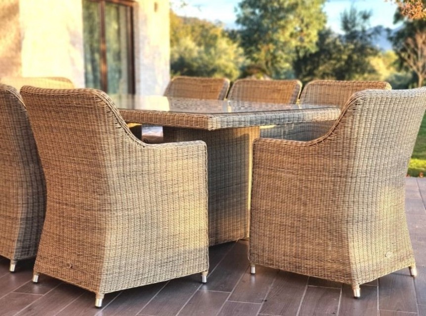 Set da pranzo per esterno otto posti