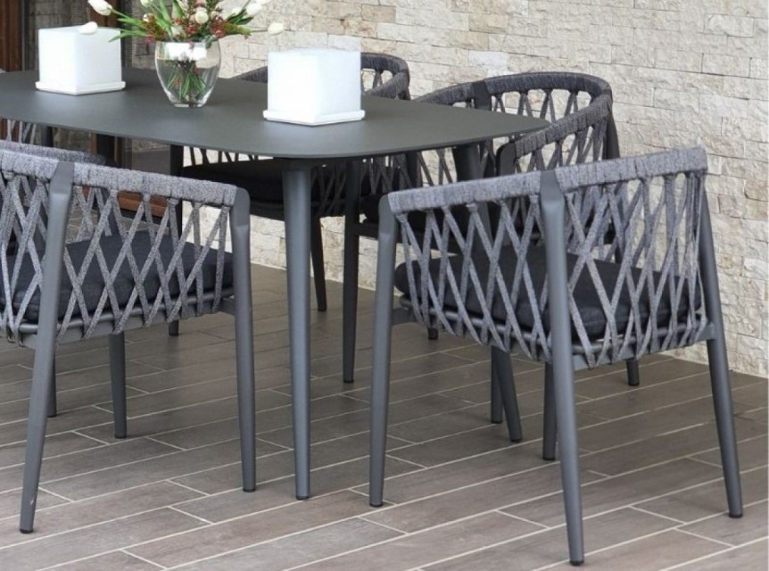 Sedie outdoor intrecciate in corda