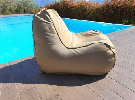 Poltrona a sacco in tessuto