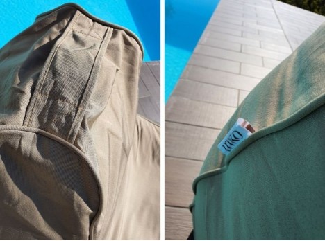 Maniglia cucita sulla parte alta