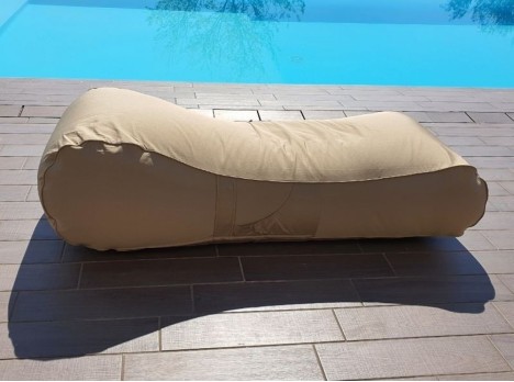 Lettino da esterno in tessuto