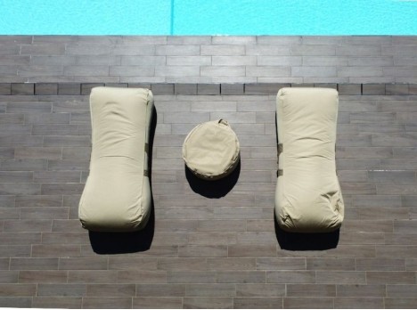 Lettini da esterno in tessuto tecnico