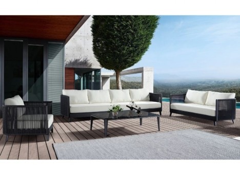 Salotto da esterno di design in corda