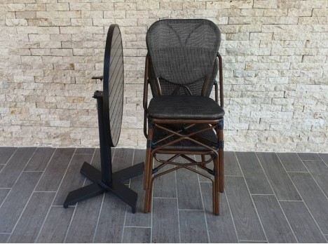 Sedie bistro per esterno impilabili